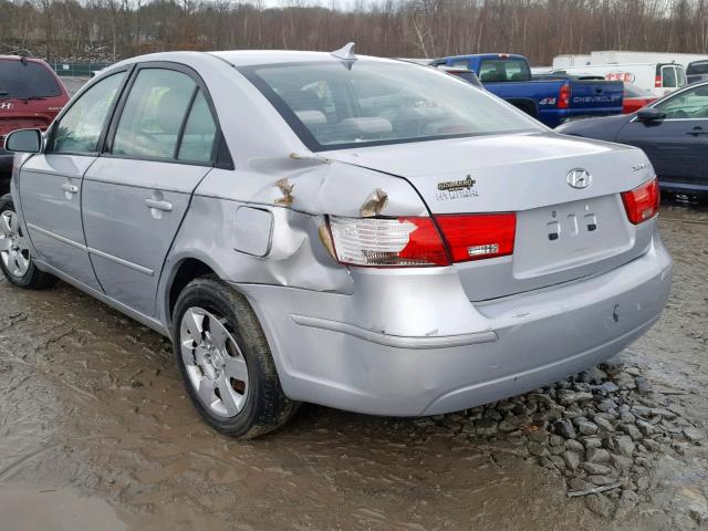 5NPET4AC9AH654657 - 2010 HYUNDAI SONATA GLS SILVER photo 3