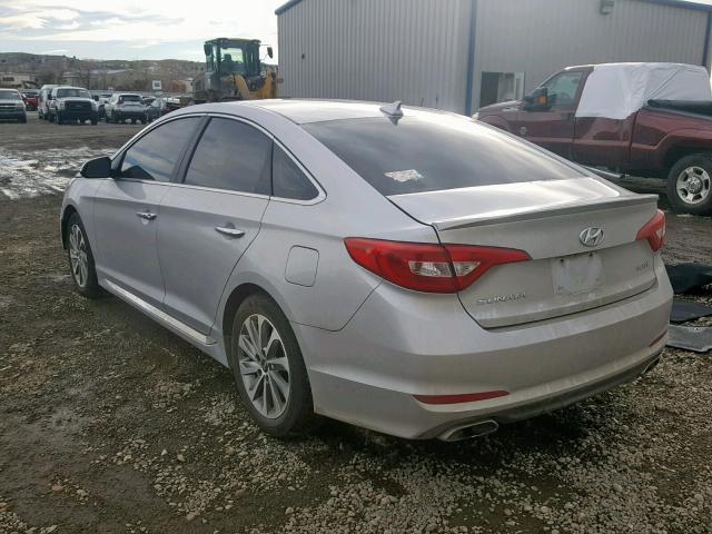 5NPE34AF9FH044209 - 2015 HYUNDAI SONATA SPO SILVER photo 3