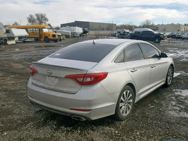 5NPE34AF9FH044209 - 2015 HYUNDAI SONATA SPO SILVER photo 4