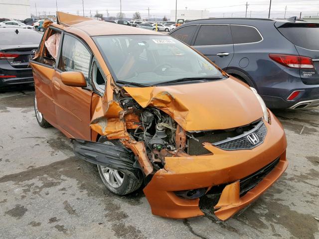 JHMGE884X9S009486 - 2009 HONDA FIT SPORT ORANGE photo 1