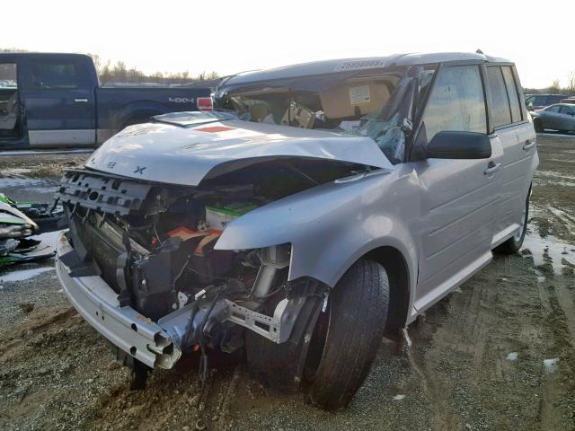 2FMGK5B80EBD00177 - 2014 FORD FLEX SE WHITE photo 2