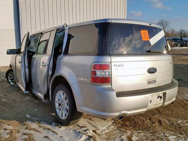 2FMGK5B80EBD00177 - 2014 FORD FLEX SE WHITE photo 3