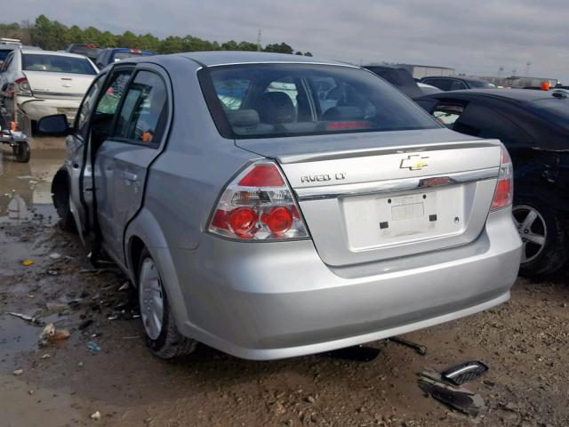 KL1TD5DE6BB131453 - 2011 CHEVROLET AVEO LS SILVER photo 3