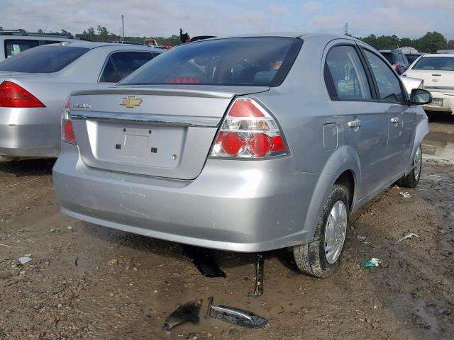 KL1TD5DE6BB131453 - 2011 CHEVROLET AVEO LS SILVER photo 4