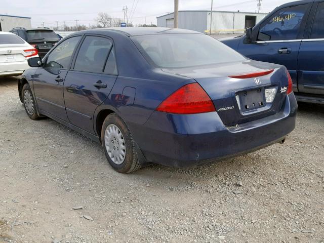 JHMCM56147C013064 - 2007 HONDA ACCORD VAL BLUE photo 3