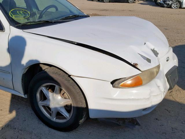 1G3NL52E9YC324366 - 2000 OLDSMOBILE ALERO GL WHITE photo 9