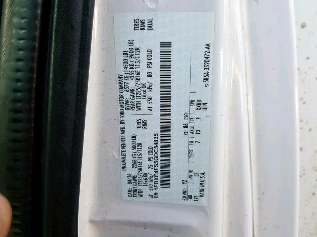 1FDXE4FS5GDC54835 - 2016 FORD OTHER WHITE photo 10