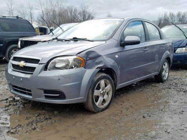 KL1TG56627B149761 - 2007 CHEVROLET AVEO LT GRAY photo 2