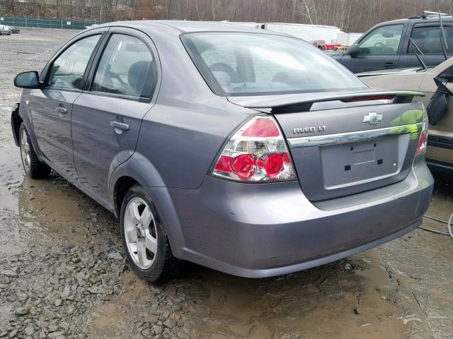 KL1TG56627B149761 - 2007 CHEVROLET AVEO LT GRAY photo 3