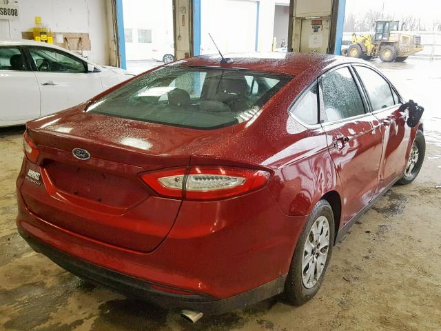 3FA6P0G72DR199895 - 2013 FORD FUSION S MAROON photo 4