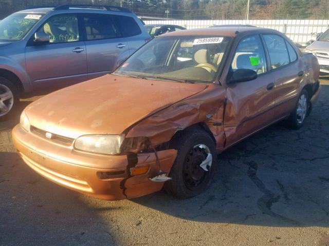 1Y1SK5268VZ413865 - 1997 GEO PRIZM BASE ORANGE photo 2