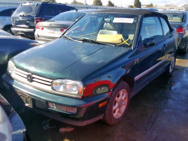 3VWBB81E1XM804405 - 1999 VOLKSWAGEN CABRIO GLS GREEN photo 2