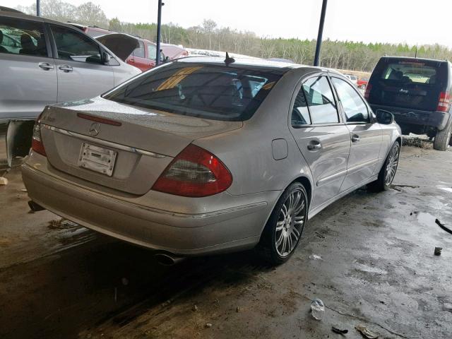 WDBUF56X67B039514 - 2007 MERCEDES-BENZ E 350 SILVER photo 4