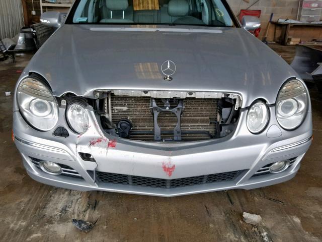 WDBUF56X67B039514 - 2007 MERCEDES-BENZ E 350 SILVER photo 9