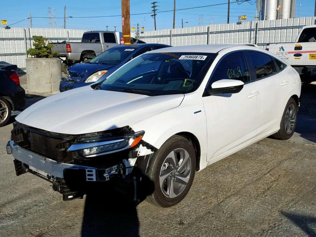 19XZE4F15KE009559 - 2019 HONDA INSIGHT LX WHITE photo 2