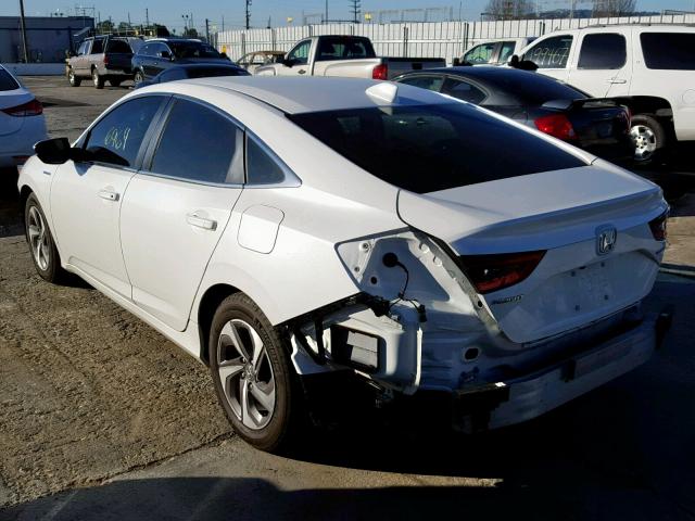 19XZE4F15KE009559 - 2019 HONDA INSIGHT LX WHITE photo 3