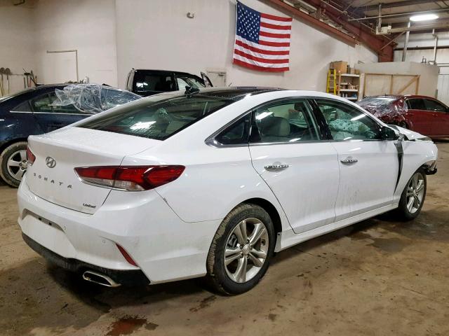 5NPE34AF0KH735736 - 2019 HYUNDAI SONATA SPO WHITE photo 4