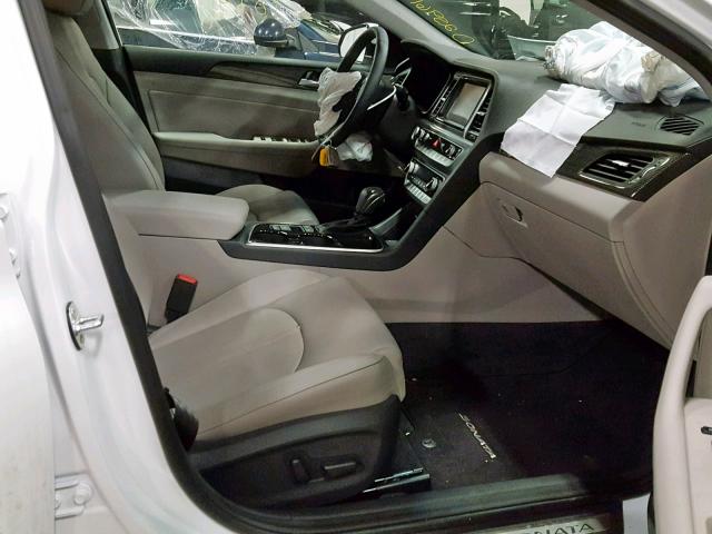 5NPE34AF0KH735736 - 2019 HYUNDAI SONATA SPO WHITE photo 5