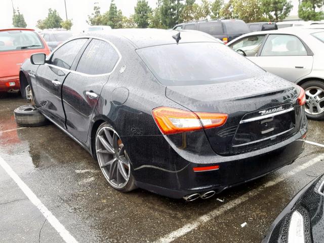 ZAM57XSA0G1173792 - 2016 MASERATI GHIBLI BLACK photo 3