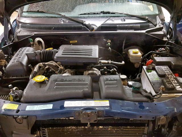 1B7GG22N3YS793437 - 2000 DODGE DAKOTA BLUE photo 7