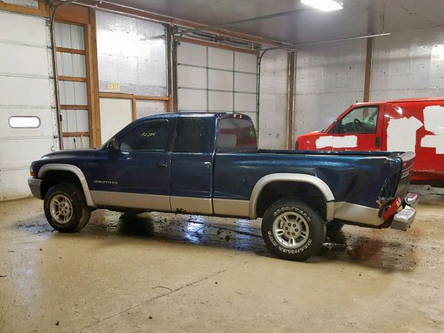 1B7GG22N3YS793437 - 2000 DODGE DAKOTA BLUE photo 9