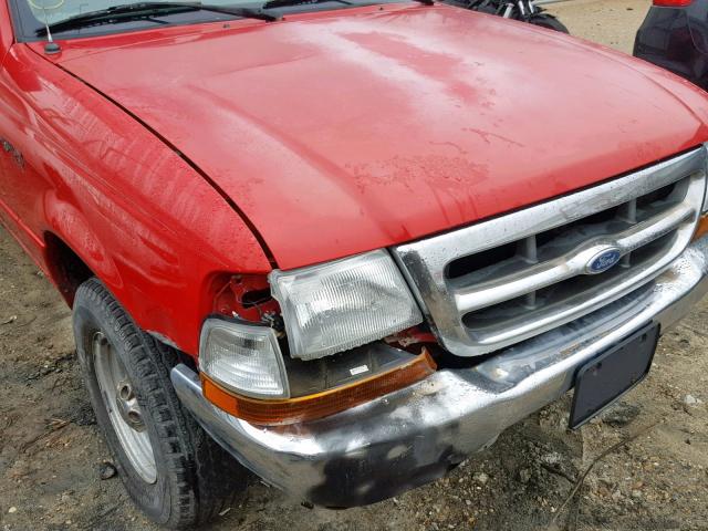 1FTYR10C3XTA02973 - 1999 FORD RANGER RED photo 9