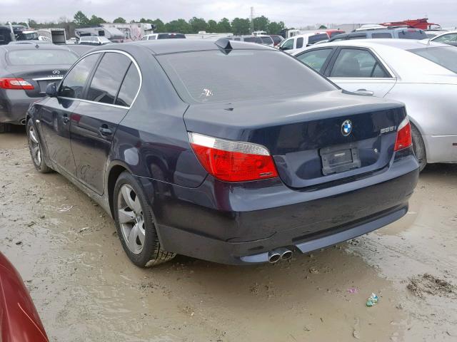 WBANE53587CW60997 - 2007 BMW 525 I BLUE photo 3