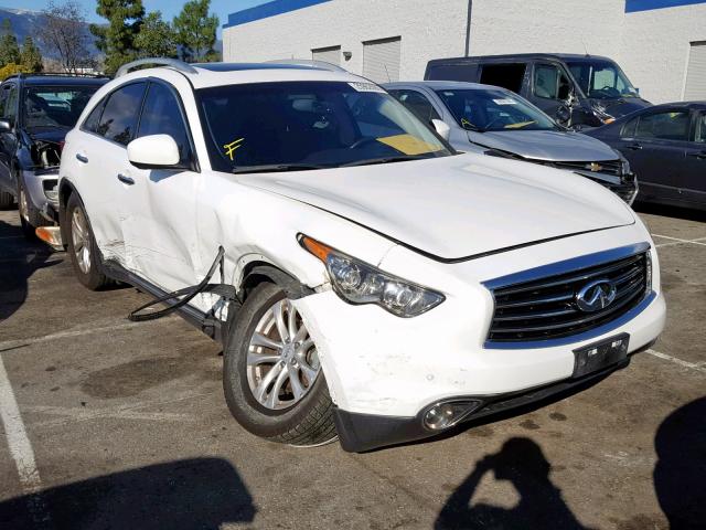 JN8AS1MU7CM121630 - 2012 INFINITI FX35 WHITE photo 1