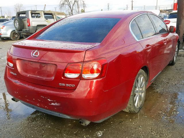 JTHBH96SX65008521 - 2006 LEXUS GS GENERAT RED photo 4