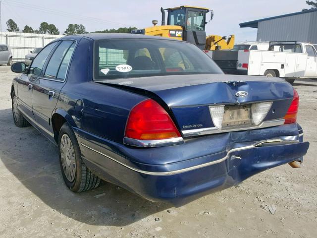 2FAFP73WX3X207893 - 2003 FORD CROWN VICT BLUE photo 3