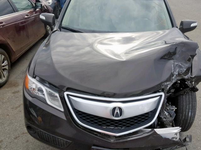 5J8TB3H39FL017895 - 2015 ACURA RDX GRAY photo 7