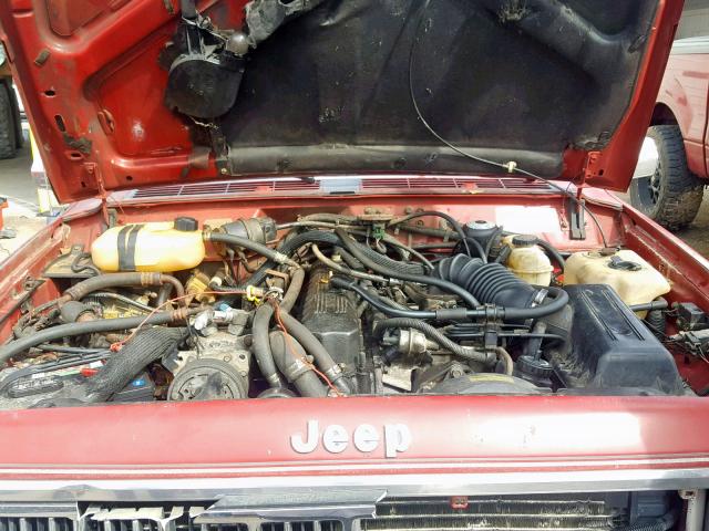 1J4FJ58L1KL606762 - 1989 JEEP CHEROKEE L RED photo 7