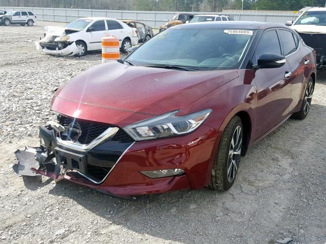 1N4AA6AP1JC368242 - 2018 NISSAN MAXIMA 3.5 MAROON photo 2