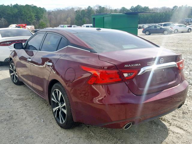 1N4AA6AP1JC368242 - 2018 NISSAN MAXIMA 3.5 MAROON photo 3