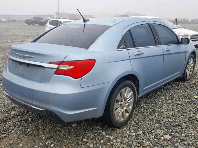 1C3CCBAB1CN204320 - 2012 CHRYSLER 200 LX BLUE photo 4