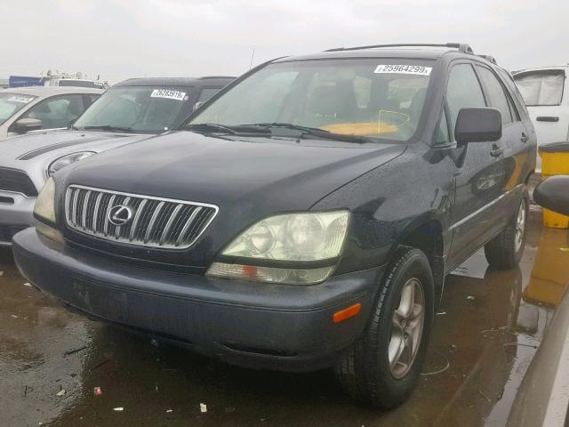 JTJHF10UX10217483 - 2001 LEXUS RX 300 BLACK photo 2