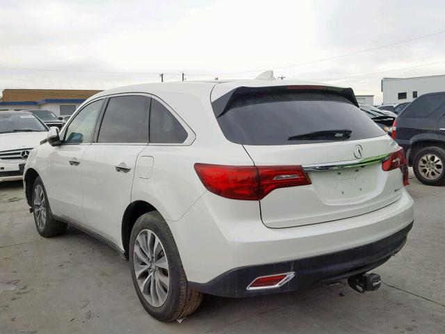 5FRYD4H45FB004561 - 2015 ACURA MDX TECHNO WHITE photo 3
