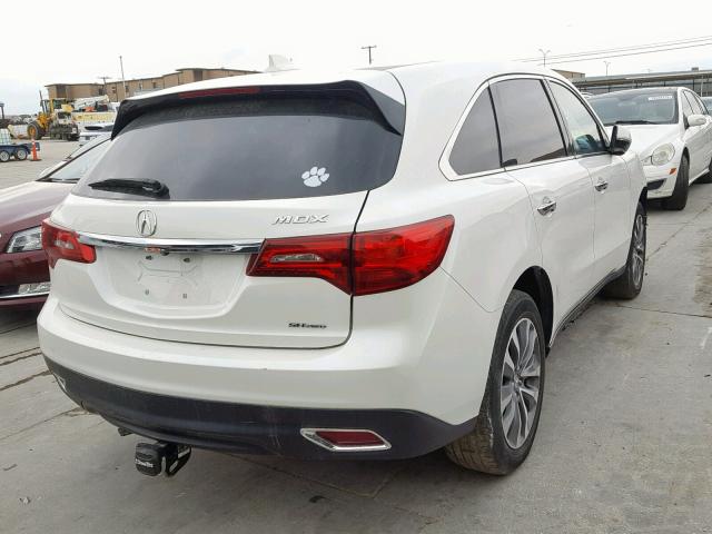 5FRYD4H45FB004561 - 2015 ACURA MDX TECHNO WHITE photo 4