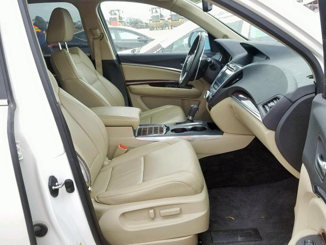5FRYD4H45FB004561 - 2015 ACURA MDX TECHNO WHITE photo 5