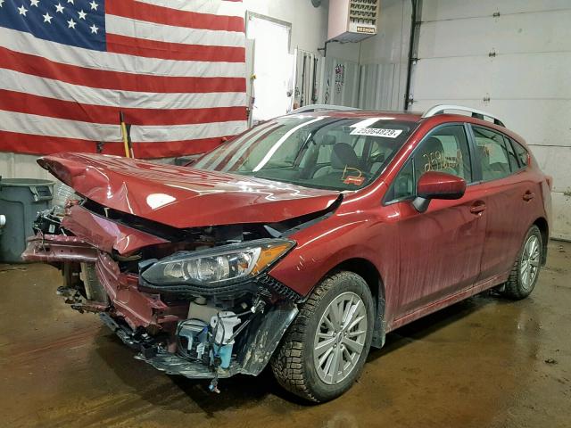 4S3GTAD65J3721439 - 2018 SUBARU IMPREZA PR RED photo 2