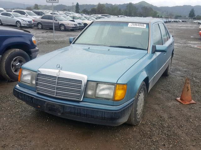 WDBEA26D2MB405567 - 1991 MERCEDES-BENZ 300 E 2.6 BLUE photo 2