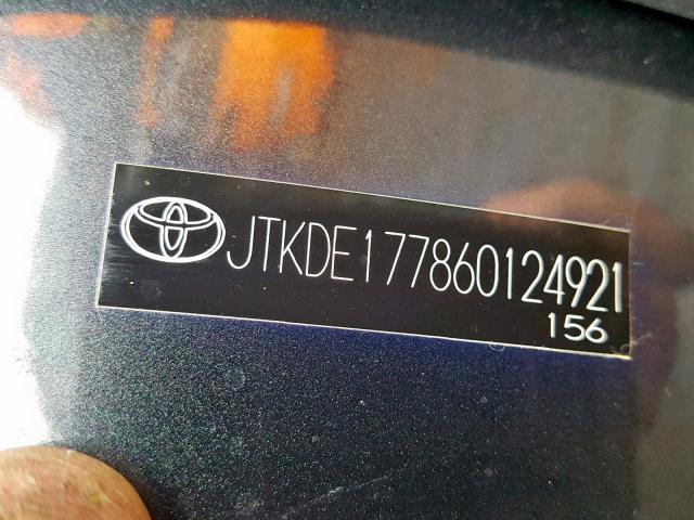 JTKDE177860124921 - 2006 TOYOTA SCION TC 石墨色 照片 10