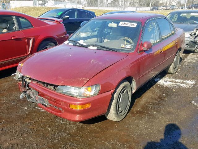 2T1BB02E1VC188276 - 1997 TOYOTA COROLLA DX RED photo 2