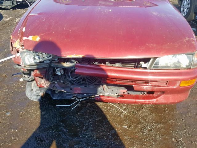 2T1BB02E1VC188276 - 1997 TOYOTA COROLLA DX RED photo 9