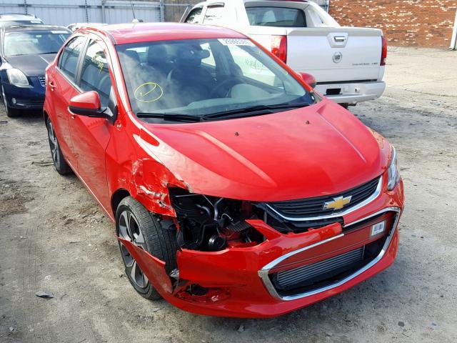 1G1JF5SBXJ4132703 - 2018 CHEVROLET SONIC PREM RED photo 1