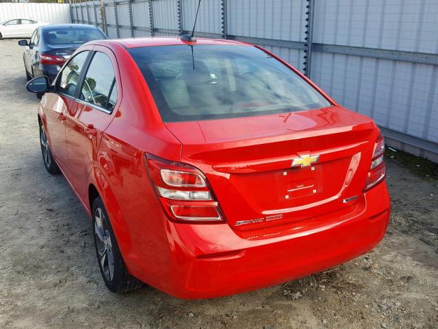 1G1JF5SBXJ4132703 - 2018 CHEVROLET SONIC PREM RED photo 3