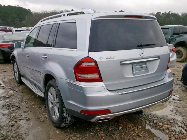 4JGBF7BE1BA751500 - 2011 MERCEDES-BENZ GL 450 4MA SILVER photo 3