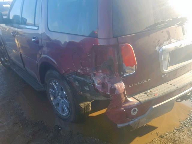 5LMFU28RX4LJ38137 - 2004 LINCOLN NAVIGATOR BURGUNDY photo 9