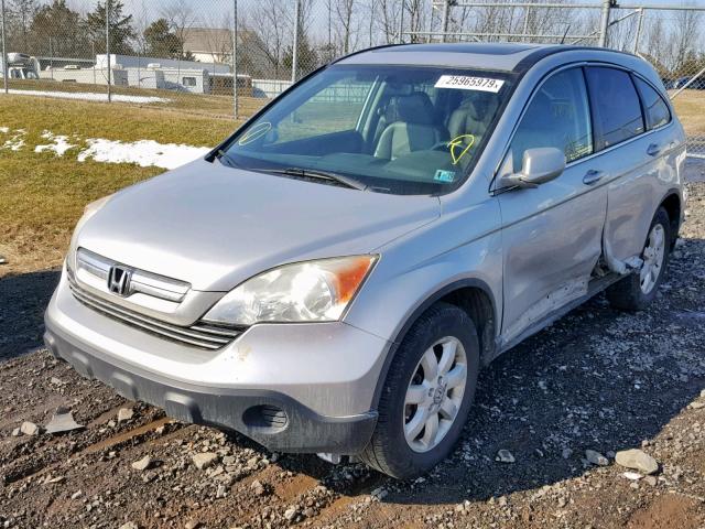 5J6RE48769L009101 - 2009 HONDA CR-V EXL SILVER photo 2