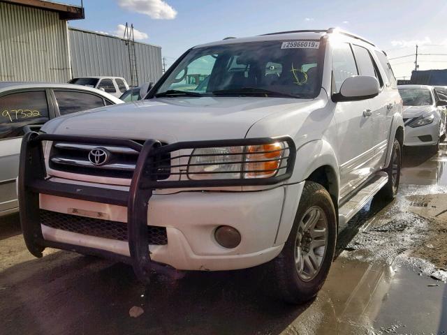 5TDZT38A73S160665 - 2003 TOYOTA SEQUOIA LI WHITE photo 2